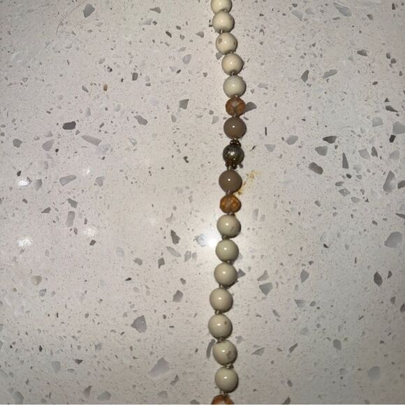 Southwestern/Boho style Long arrowhead beaded necklace w gold accents - Picture 6 of 6